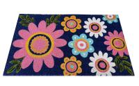 PVC Tufted Mat Rose & Grey Florals