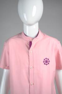 Junior Commando Boys Cotton Solid Half Sleeve Shirt - Powder Pink