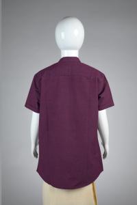 Junior Commando Boys Cotton Solid Half Sleeve Shirt - Deep Purple