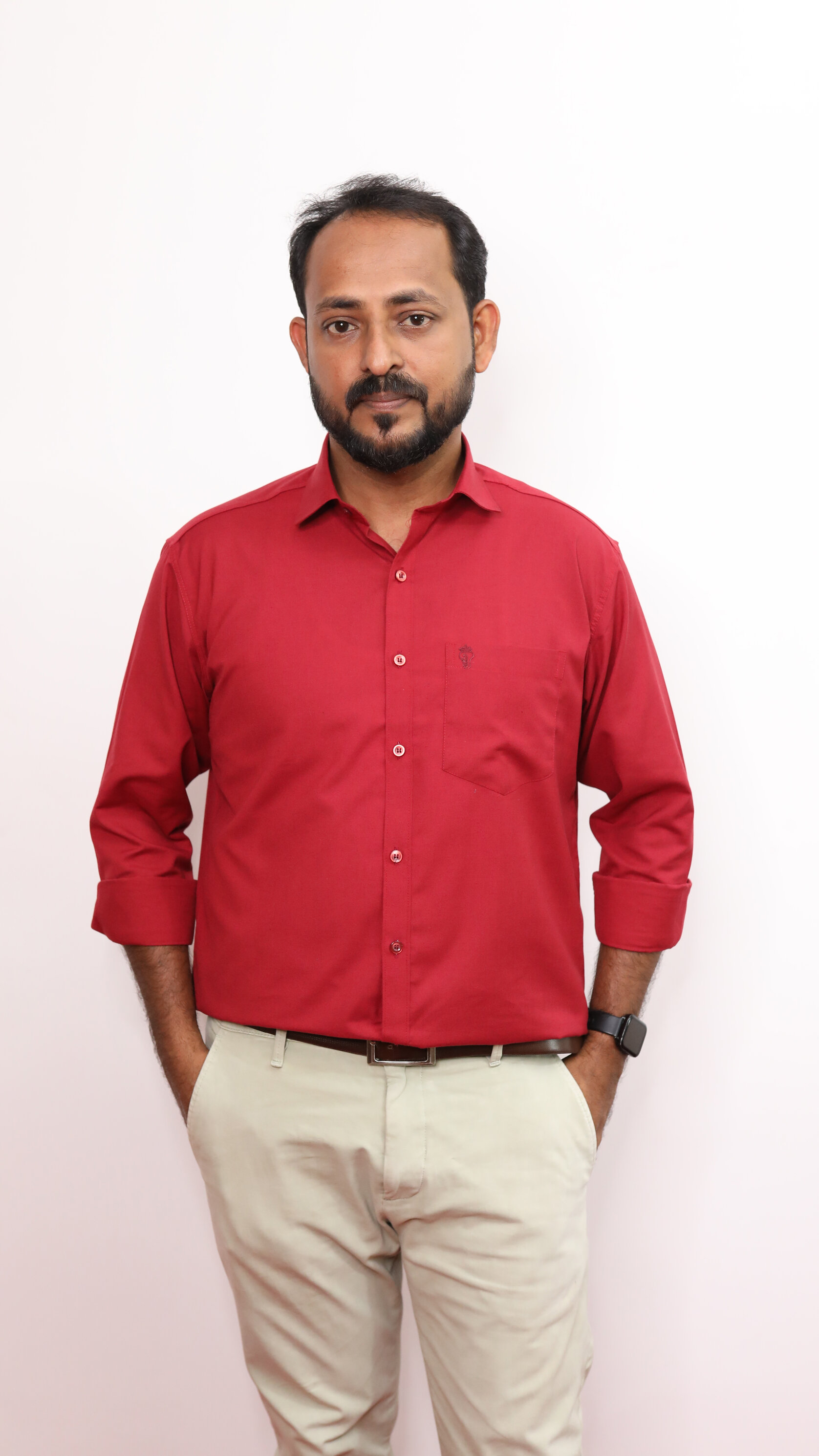 Cotton Blended Full Sleeve Shirt Maroon