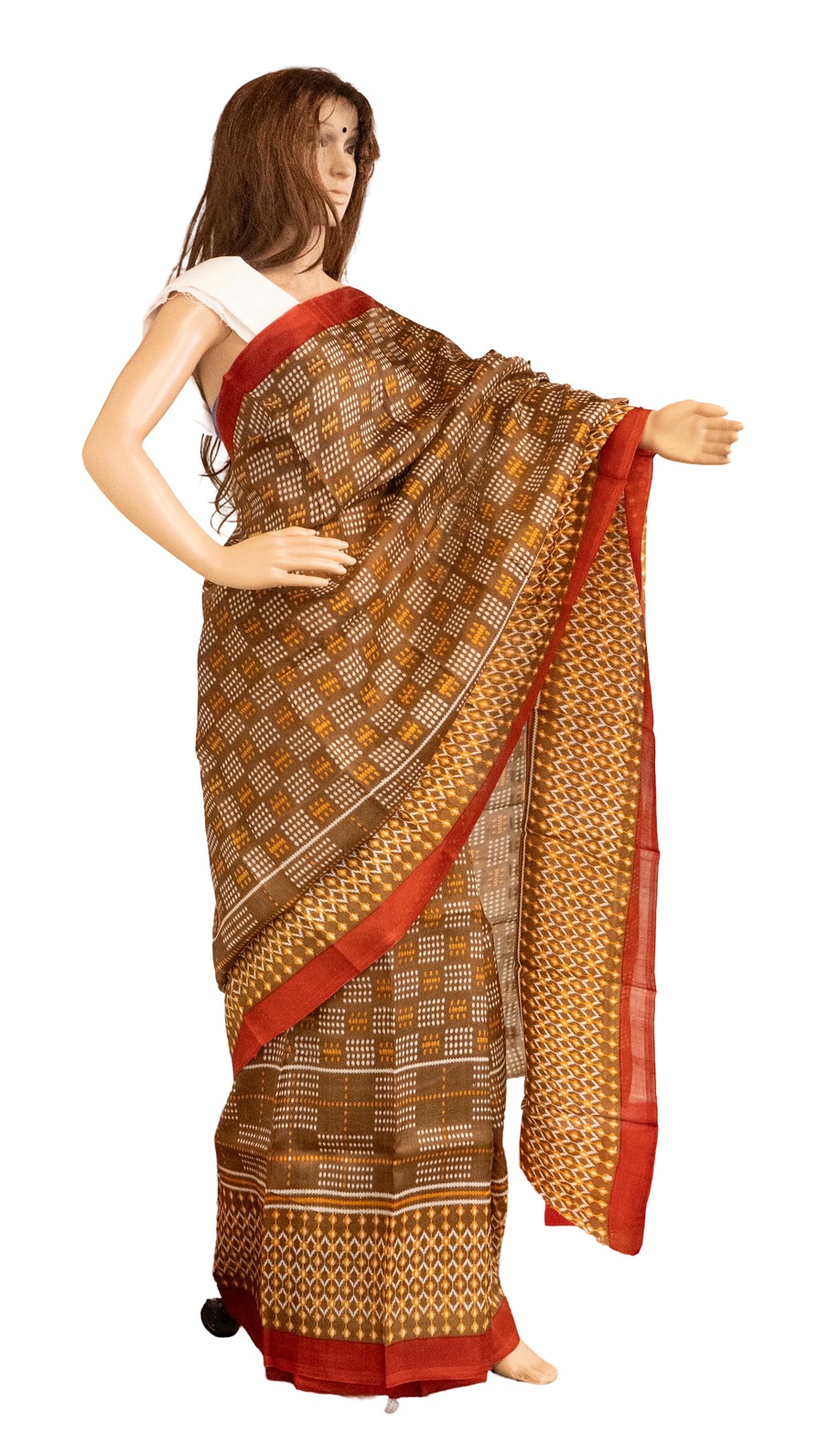 Printed silk- Checkered Design